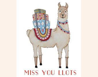 Notecard | Miss you llots