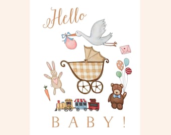 Notecard | Hello Baby