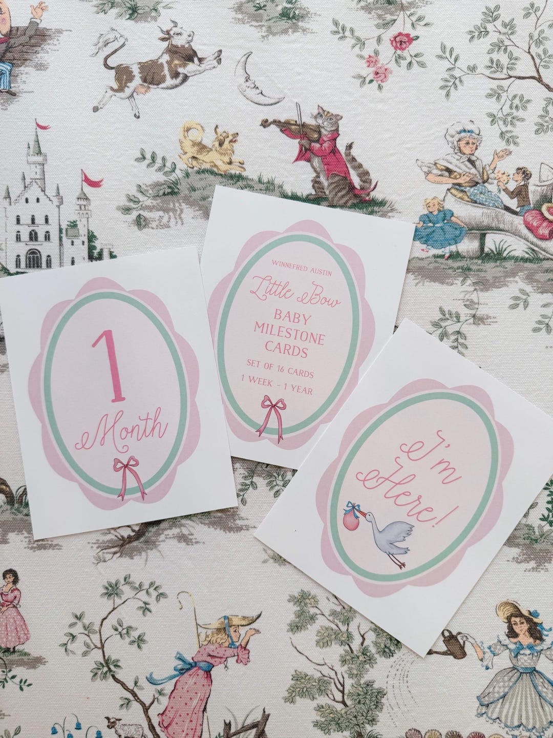 Little Bow Baby Milestone Cards | Baby Gift | Baby Shower Gift | New ...