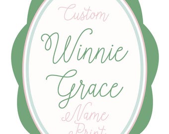 8x10 Custom Name Art Print | Baby Gift | Nursery Art | Kids Wall Art | Baby Shower Gift