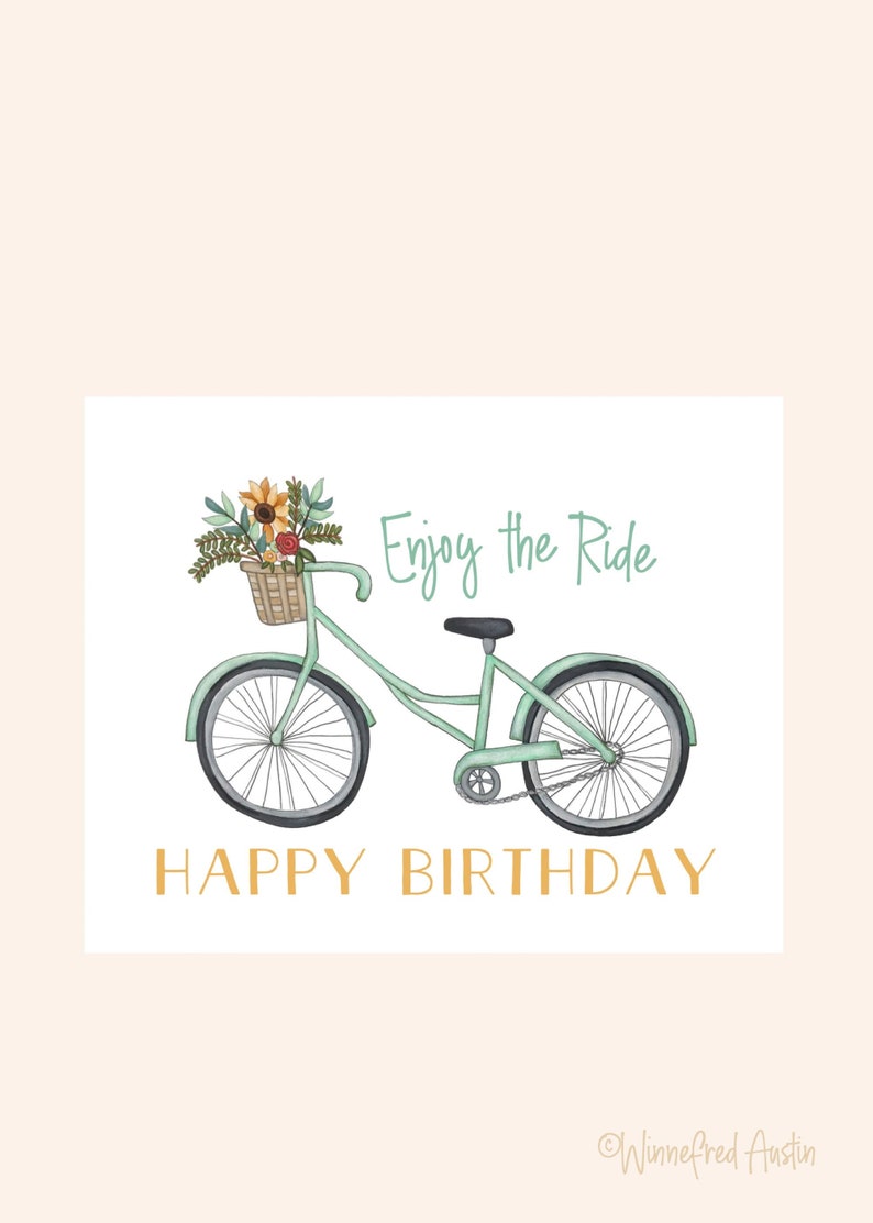 Notecard Birthday Bike image 1