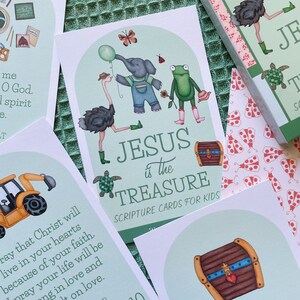 Jesus ist der Schatz Schriftkarten Set | Babygeschenk, christliches Kindergeschenk, Weihnachtsgeschenk, Osterkorb