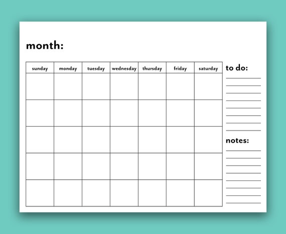 Create Your Own Printable Calendar
