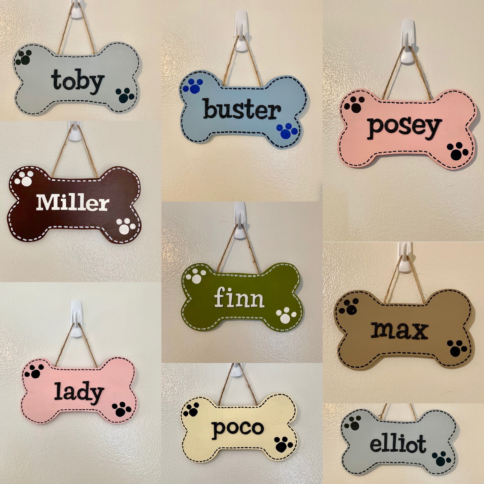 Dog Bone Name Sign Custom Dog Bone Sign Cute Dog Name Sign Etsy