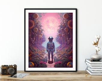 The Astronaut in the Garden - art - lifestyle poster - art print