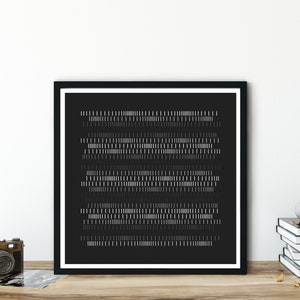 Generative art print, minimalist, geometric poster