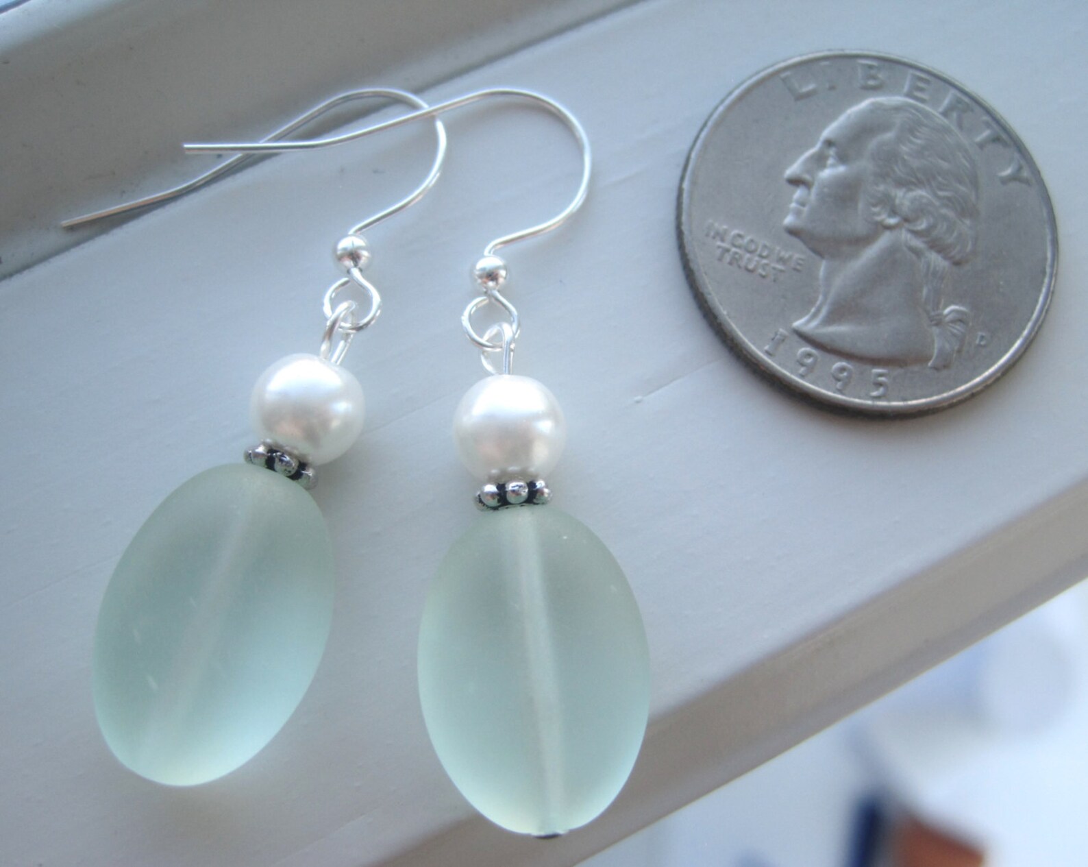 Seafoam Green Earrings Sea Foam Green Jewelry Cultured Sea Etsy