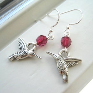 Handcrafted Hummingbird Earrings - Nature-Inspired Hummingbird Jewelry, Whimsical Accessories