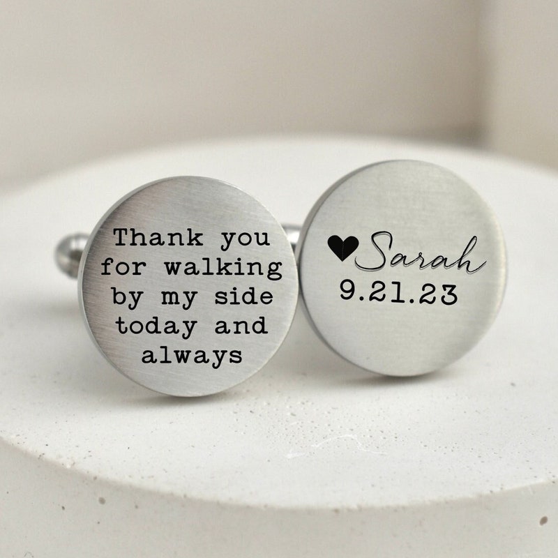 Personalized Cufflinks, Father of the Bride Gift, Cufflinks for Father of the Bride