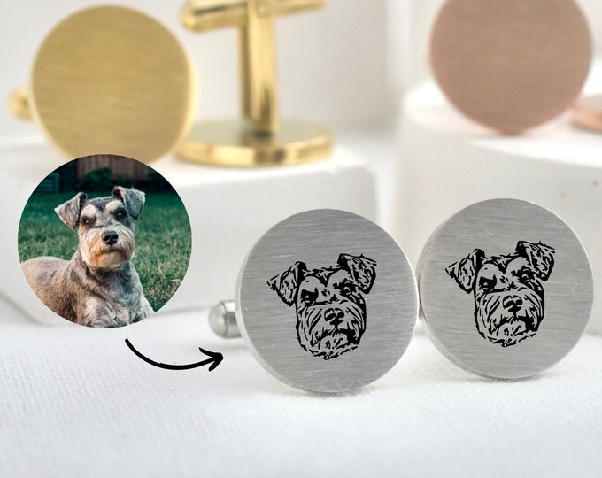 Custom Cuff Links Pet Cufflink Pet Memorial Cuff Links for Groom Gift from Bride on Wedding Day include pets Personalized cuff links For Him