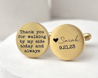Father of the bride gift Dad of bride gift Father of the bride cufflinks For Dad from Bride Custom Cuff link Step Father of the bride gift