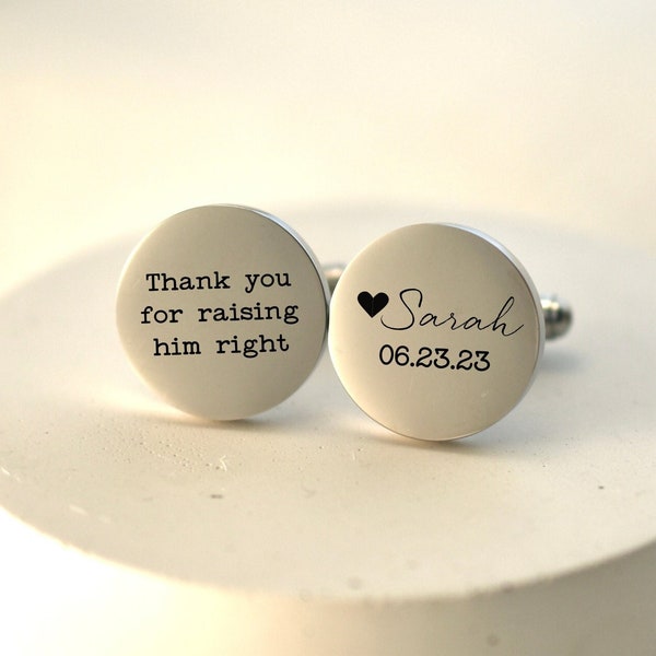 Father of the Groom gift from bride Dad of groom gift, Father of the groom cufflinks, Present for dad of groom, Gift from bride, Engraved