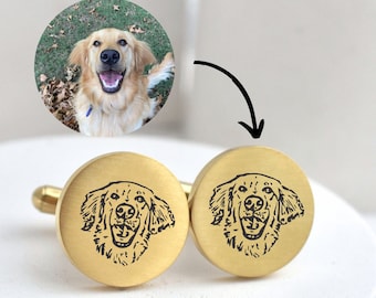 Custom Cuff Links Pet Cufflink Pet Memorial Cuff Links for Groom Gift from Bride on Wedding Day include pets Personalized cuff links For Him