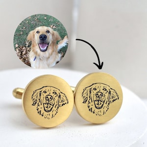 Custom Cuff Links Pet Cufflink Pet Memorial Cuff Links for Groom Gift from Bride on Wedding Day include pets Personalized cuff links For Him