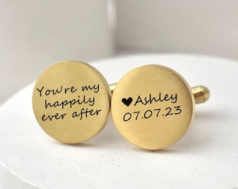 Groom Gift from bride on wedding day Personalized cufflink for wedding gift for husband from wife  groom accessories personalized cufflinks