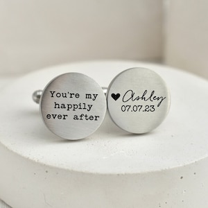 Gift for Groom from bride on wedding day Custom cufflink wedding gift for husband on wedding day groom accessories personalized cuff links