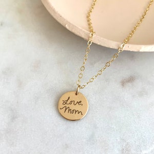 14K Signature Necklace Handwritten necklace, Actual handwriting necklace, Custom Handwriting Gifts, Memorial Handwriting Necklace,