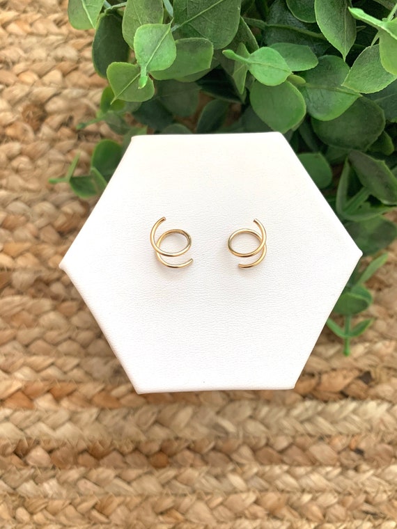 14K Gold Filled Tiny Twist Hoop 
