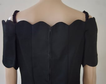 Vintage 80's Off Shoulder LBD