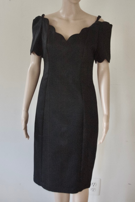 Vintage 80's Off Shoulder LBD - image 2