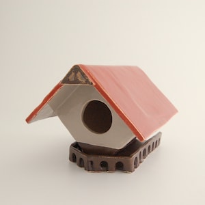 Bird House, handmade stoneware,modern,freestanding