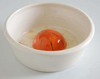 Ciotola per cani, alimentatore lento, decorazione da basket 3D, porcellana lanciata a mano, medie dimensioni