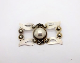 Vintage TAXCO STERLING PIN Serafin Moctezuma Mexico Sterling Silver Pin Brooch Early Piece