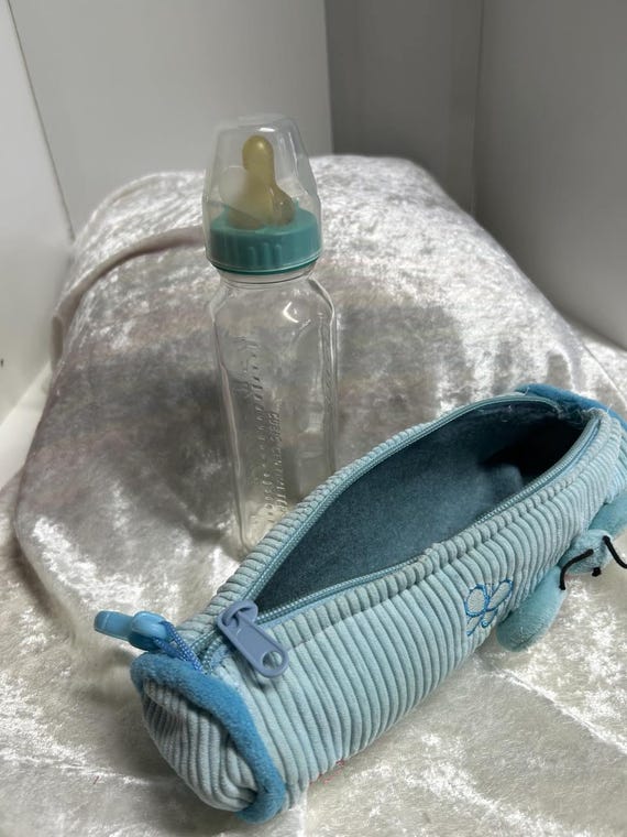 Vintage Glass Baby Bottle With Sealed Nipple for Reborn Doll UK
