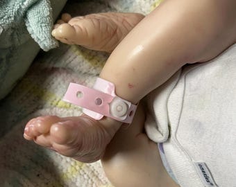 Set of 5 Reborn doll hospital ID bracelets