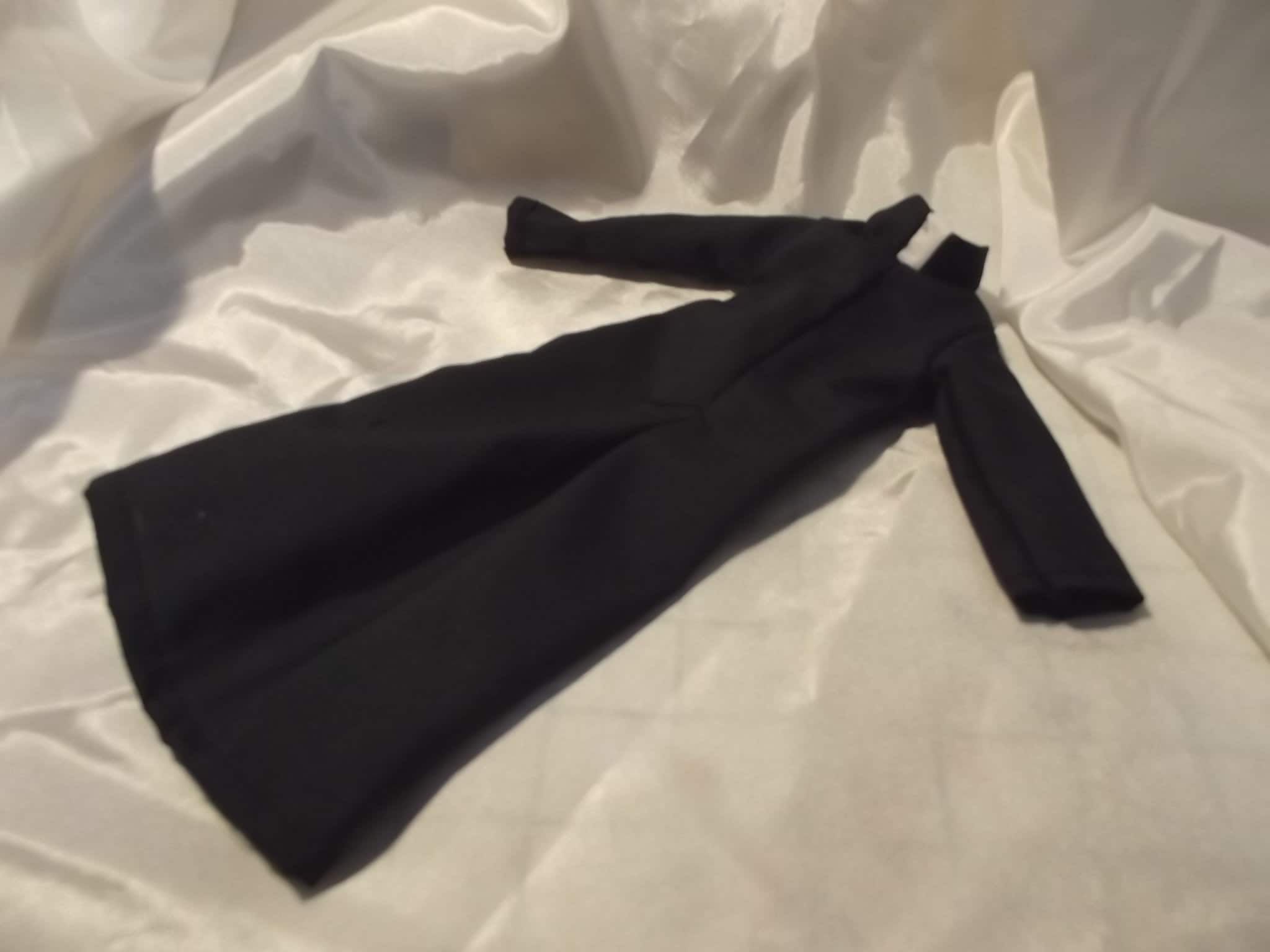 301様 Catholic Priest Doll Clothingblack Robe, Shirt, Pants