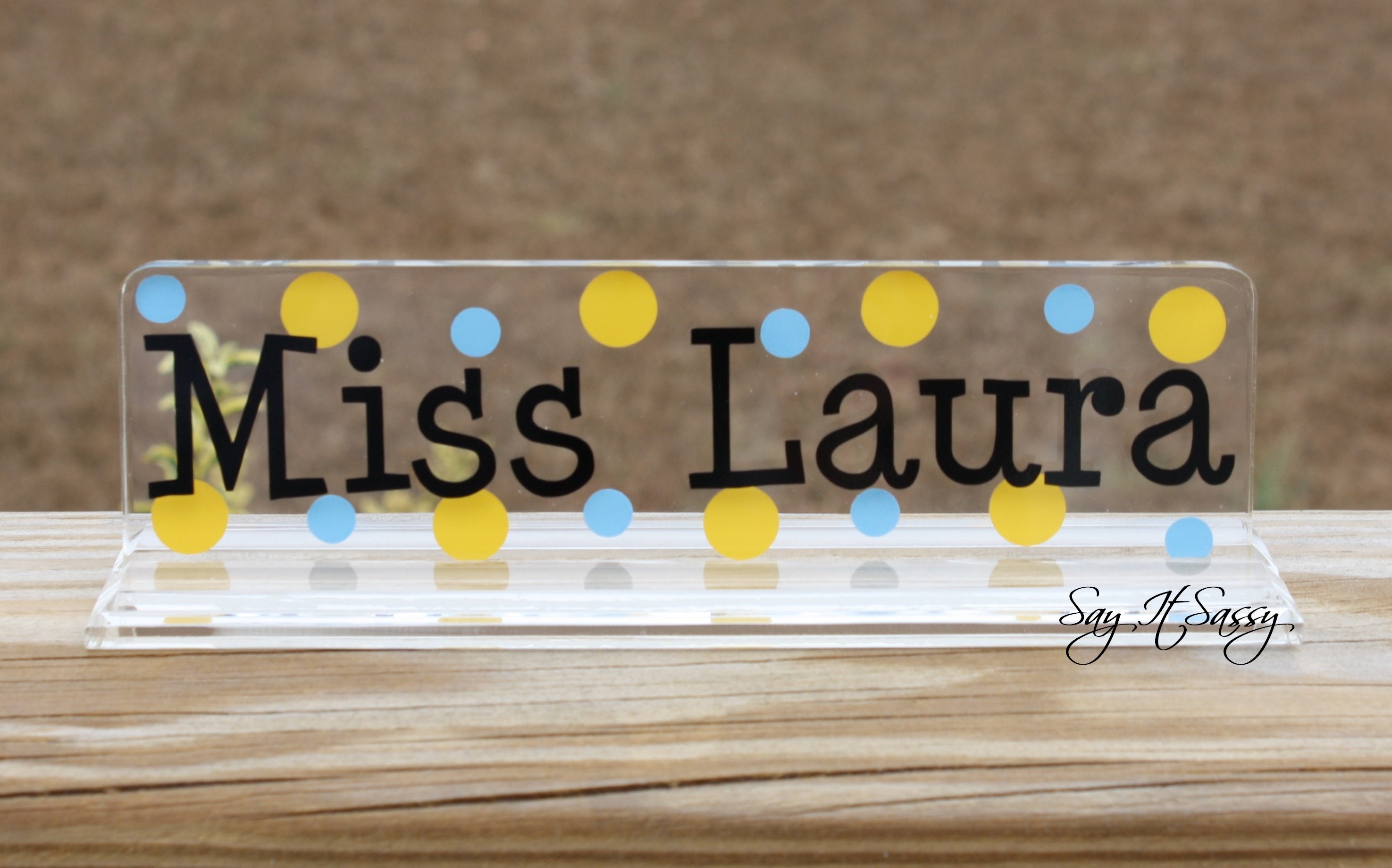 Personalized Teacher Nameplate, Teacher Gift, Desk Name Plate