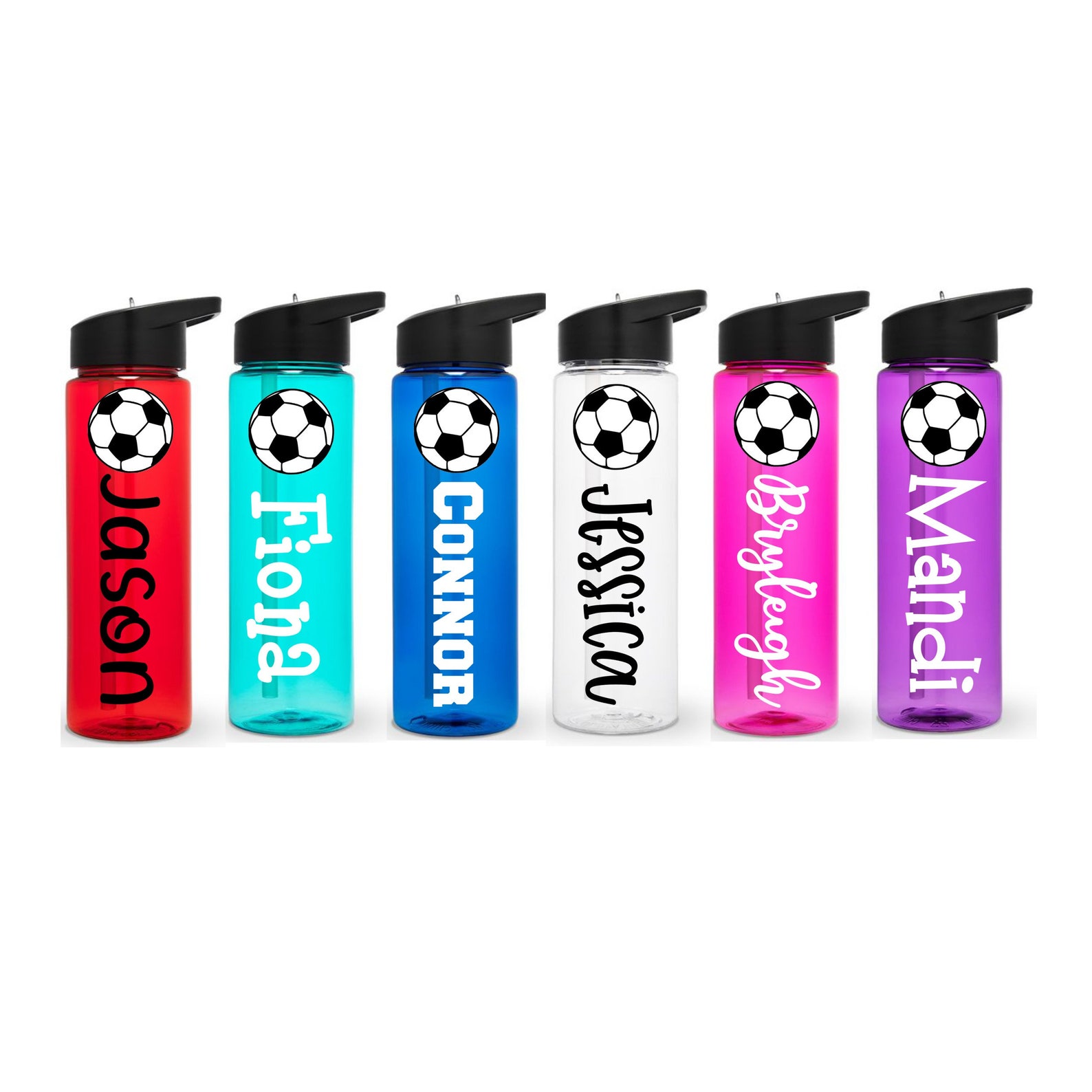 Soccer Water Bottle Soccer Ball Water Bottle Personalized | Etsy