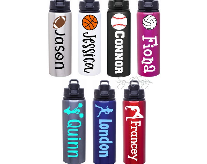 Sports Water Bottle, Personalized Sports Bottle, Team Sports Water Bottle, Team Gift, Aluminum Water Bottle