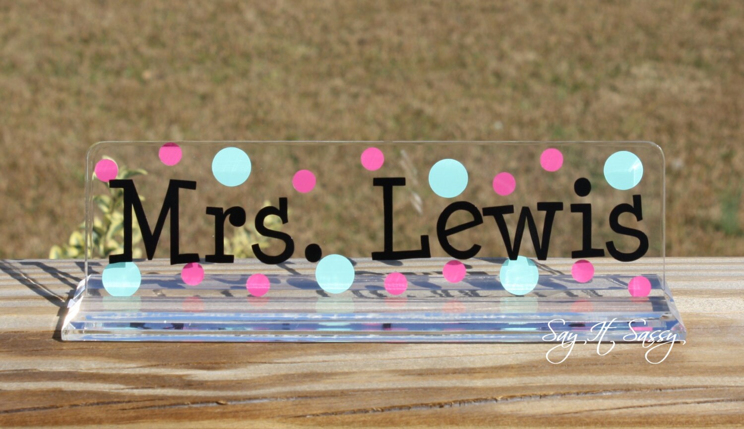 Personalized Teacher Nameplate Teacher Gift Desk Name Plate