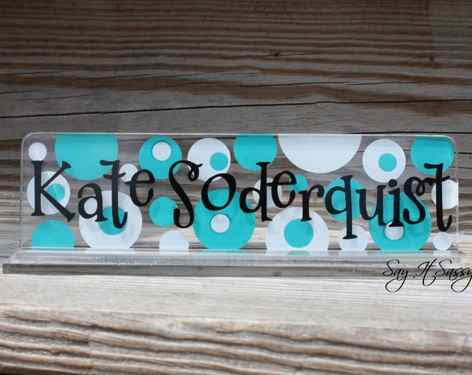 Personalized Teacher Nameplate, Great Teacher Gift, Desk Name Plate