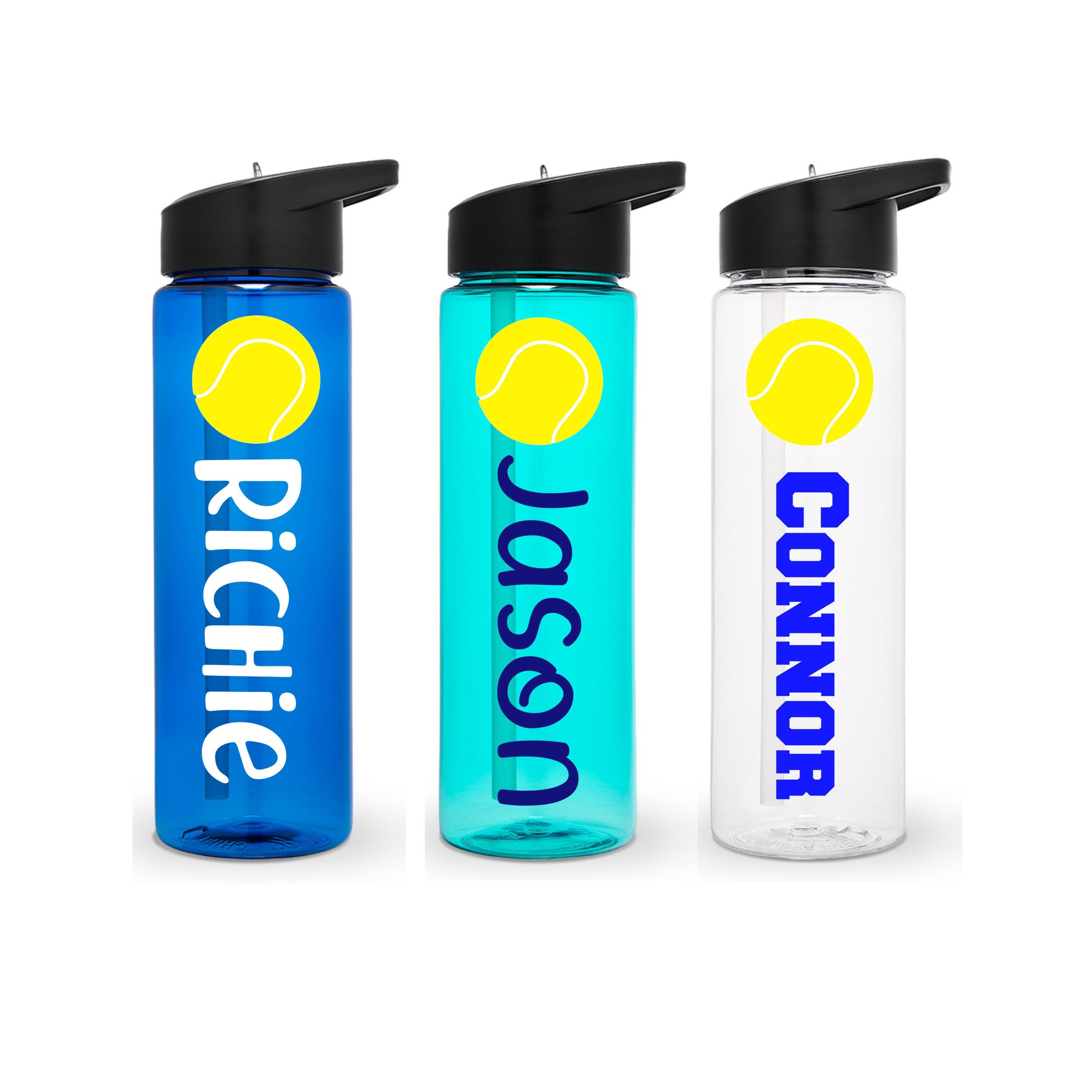 Tennis Water Bottle Personalized Sports Bottle Tennis Sports Etsy