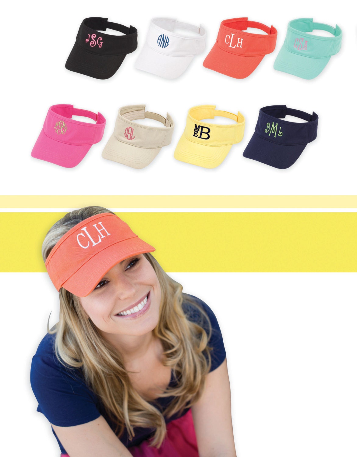 personalized golf visors