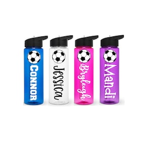 Soccer Water Bottle, Soccer Ball Water Bottle, Personalized, Soccer Player Gift, Soccer Gift, Soccer Team Gift