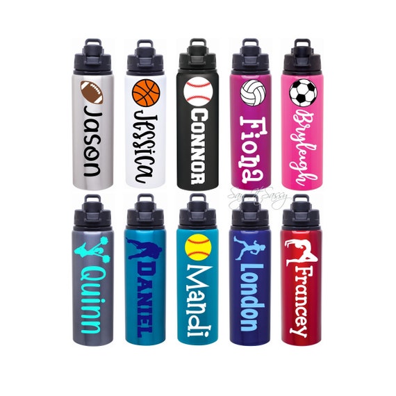 Sports Water Bottle Personalized Sports Bottle Team Sports - Etsy