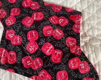 10.25 " Roll for Love    cotton Top reusable cloth pad (Regular)