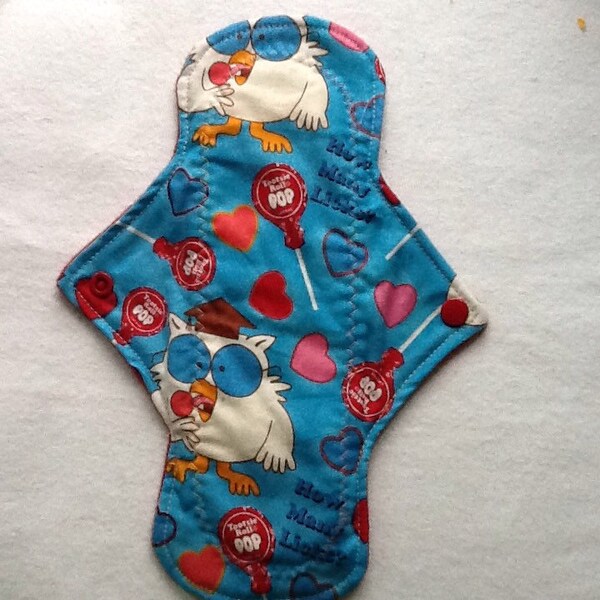10.25" Tootsie Roll Pop Cotton Top reusable cloth pad 