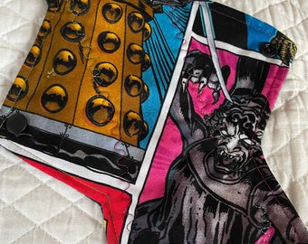 10.25"  Dr.Who on cotton   Top reusable cloth pad ( Heavy)