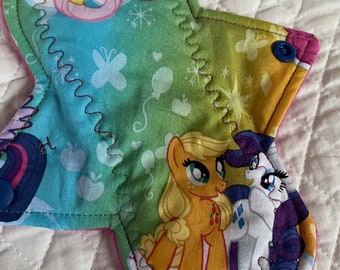 My little pony  on cotton Top heavy   flow reusable cloth pad (7")