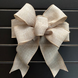 DIY - Simple Burlap Ribbon Bow 