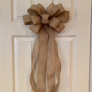 Extra Large Wreath Bow, Large Farmhouse Bow, Bow for Wreaths 3&#39;-5&#39; in Diameter, Oversized Christmas Wreath Bow, Large Burlap Bow