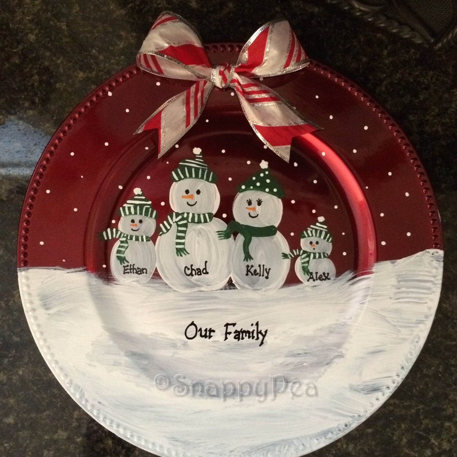 Hand Painted Christmas Plates