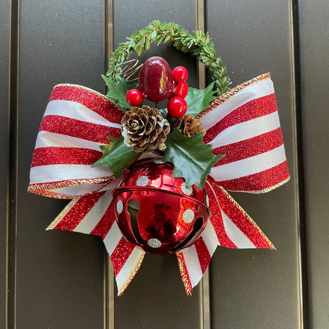 Christmas Jingle Bell Door Knob Hanger Door Knob Christmas Etsy