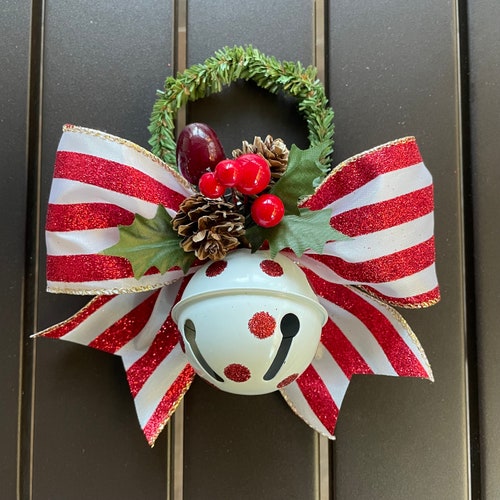 Christmas Jingle Bell Door Knob Hanger Door Knob Christmas Etsy