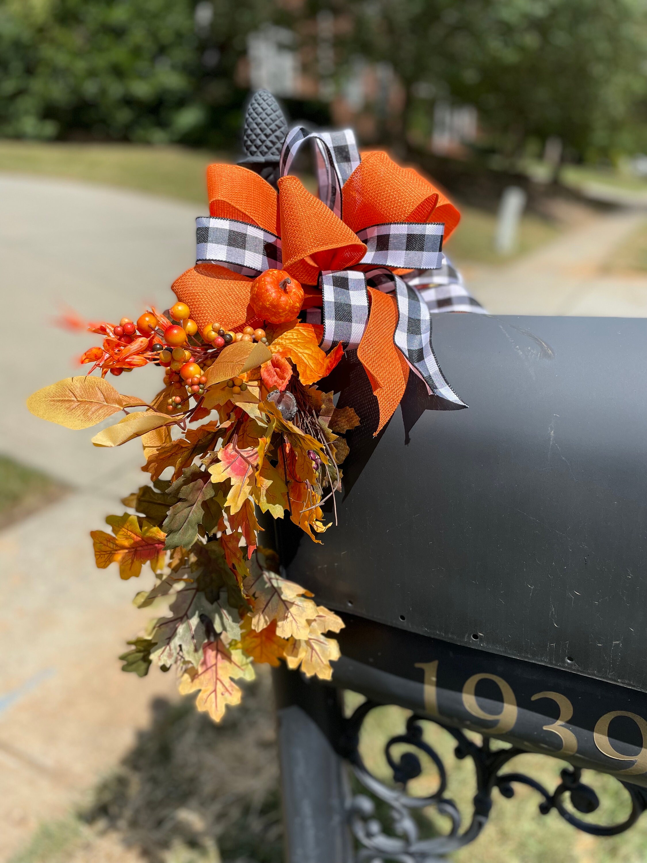 Fall Mailbox Swag Fall Garland Swag for Mailbox Mantel or Etsy