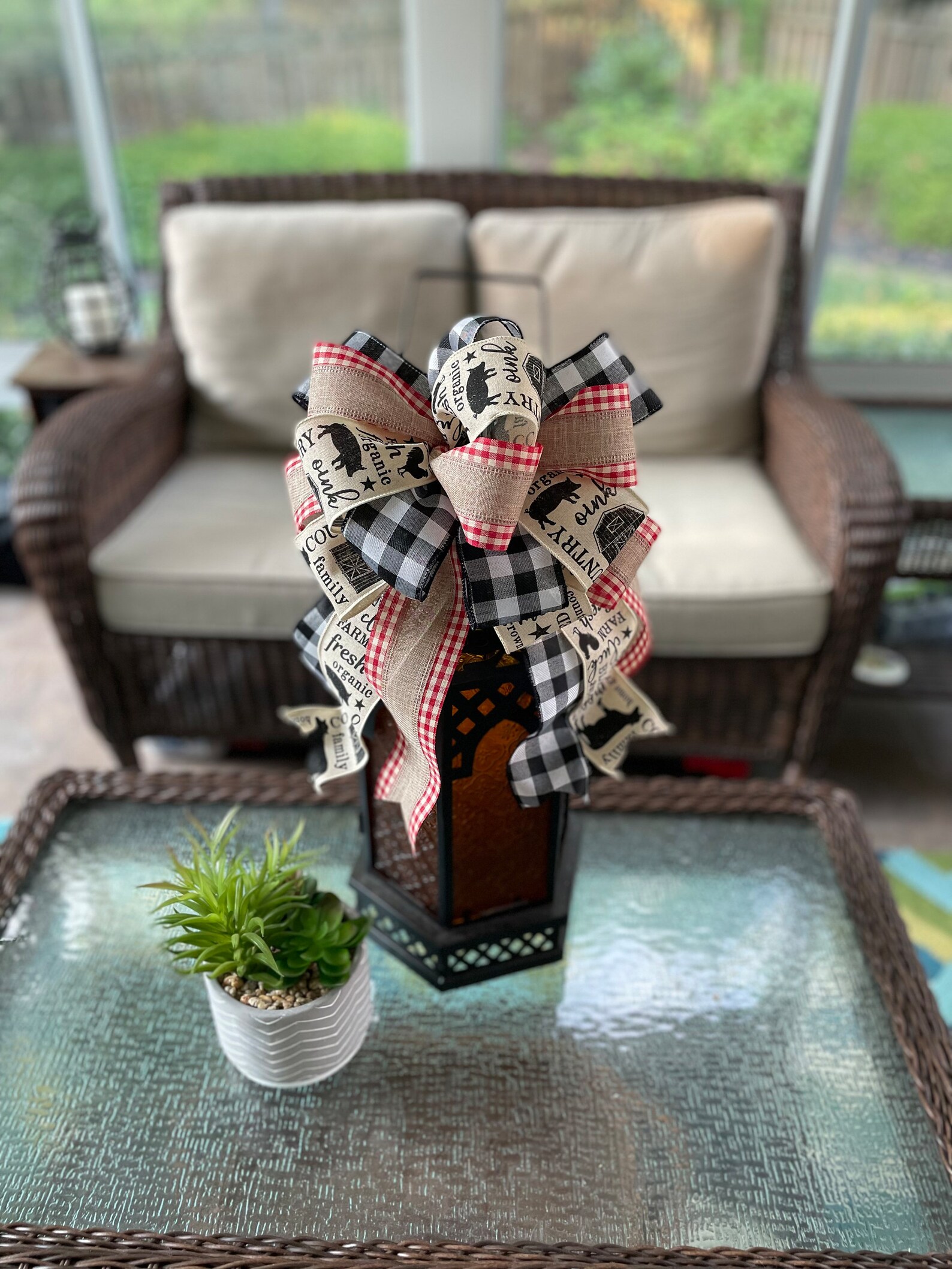 Rustic Barn Ribbon Farmhouse Red and Black Wreath Bow: Barn and Farm Animal Ribbon, Black ...